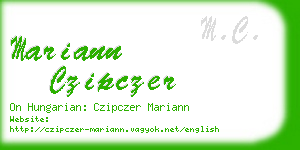 mariann czipczer business card
